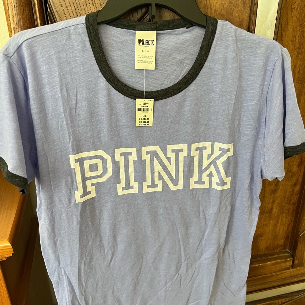 Victoria's Secret PINK T-shirt | Color: Purple | Size: L : New with Tags